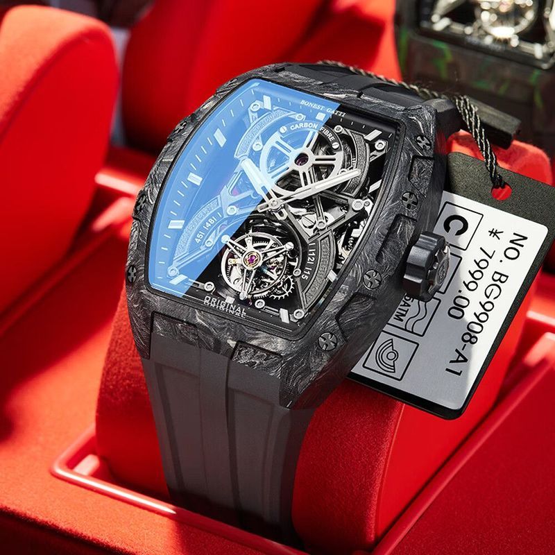 Yang Yang Chaochan Commercial Co., Ltd. Bugatti German Mechanical Watch Tourbillon Sapphire นาฬิกาผู