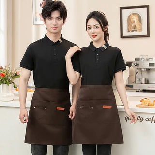 HOMELYST ผ้ากันเปื้อนครึ่งตัวสไตล์ญี่ปุ่นน่ารัก กันน้ำและกันน้ำมัน เหมาะสำหรับงานครัว รองรับน้ำหนัก 40-80 กก. ใช้ได้ทั้งชายและหญิง ระบายอากาศได้ดีและสวมใส่ง่าย