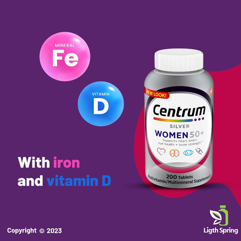 Centrum Silver Women 50+ Multivitamin USA วิตามินรวมสำหรับผู้หญิง วิตามินรวมสำหรับผู้ชาย