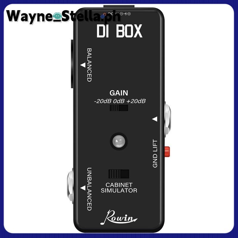 Wayne_StellaRowin DI BOX LEF-331 Micro-DI พร้อม Cab Sim และ Gain กีตาร์ Effect Pedal True Bypass