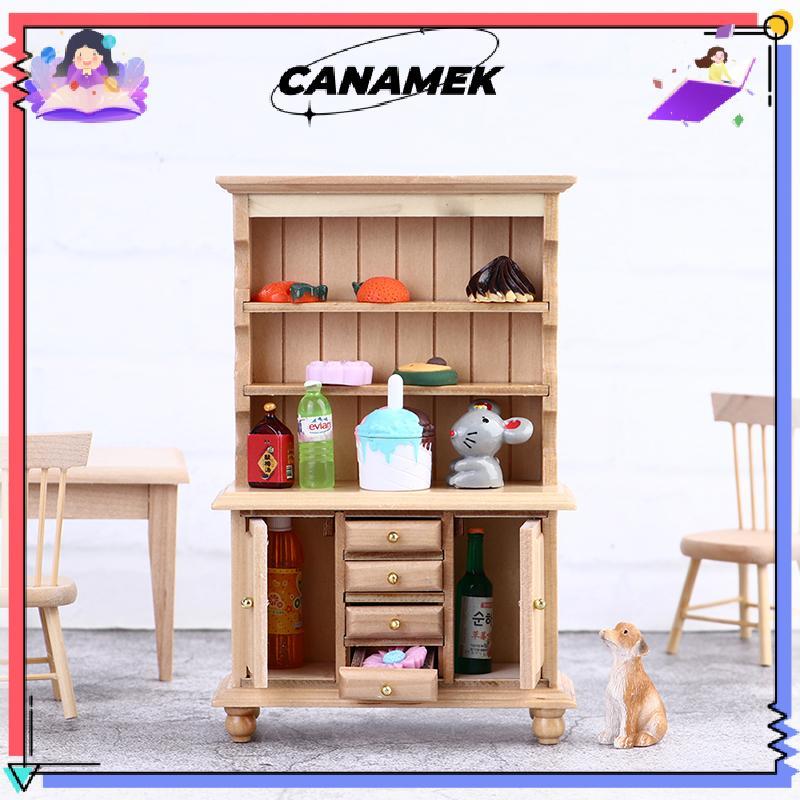 [CANAMEK] 1:12 Dollhouse Miniature Wood Display Cupboard Shelf Cabinet Decorative Painted New Stock
