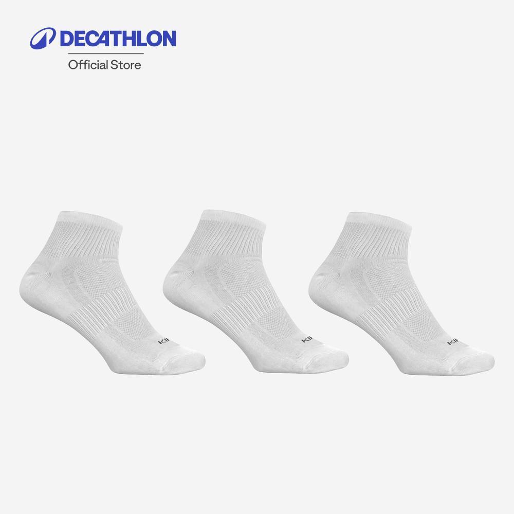 Decathlon Running Socks 3-Pack Run 100 ถุงเท้าวิ่ง รุ่น Run 100 แพ็ค 3 คู่ - White