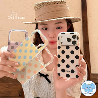 เคสไอโฟน13 17สำหรับ iPhone 12 16 15 17 air 14 13 Pro Max 15 14 Pro 15 16 14 Plus เคสIMD ลายจุดสีพาสเทลน่ารักฮิต
