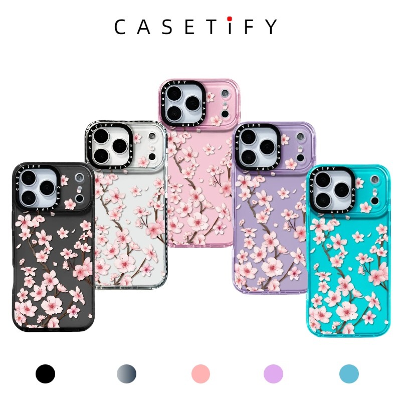 เคสไอโฟนลายดอกพลัมฤดูใบไม้ผลิเหมาะสําหรับ ไอโฟน17โปรแม็กซ์ 17 16 15 14 13 12 11