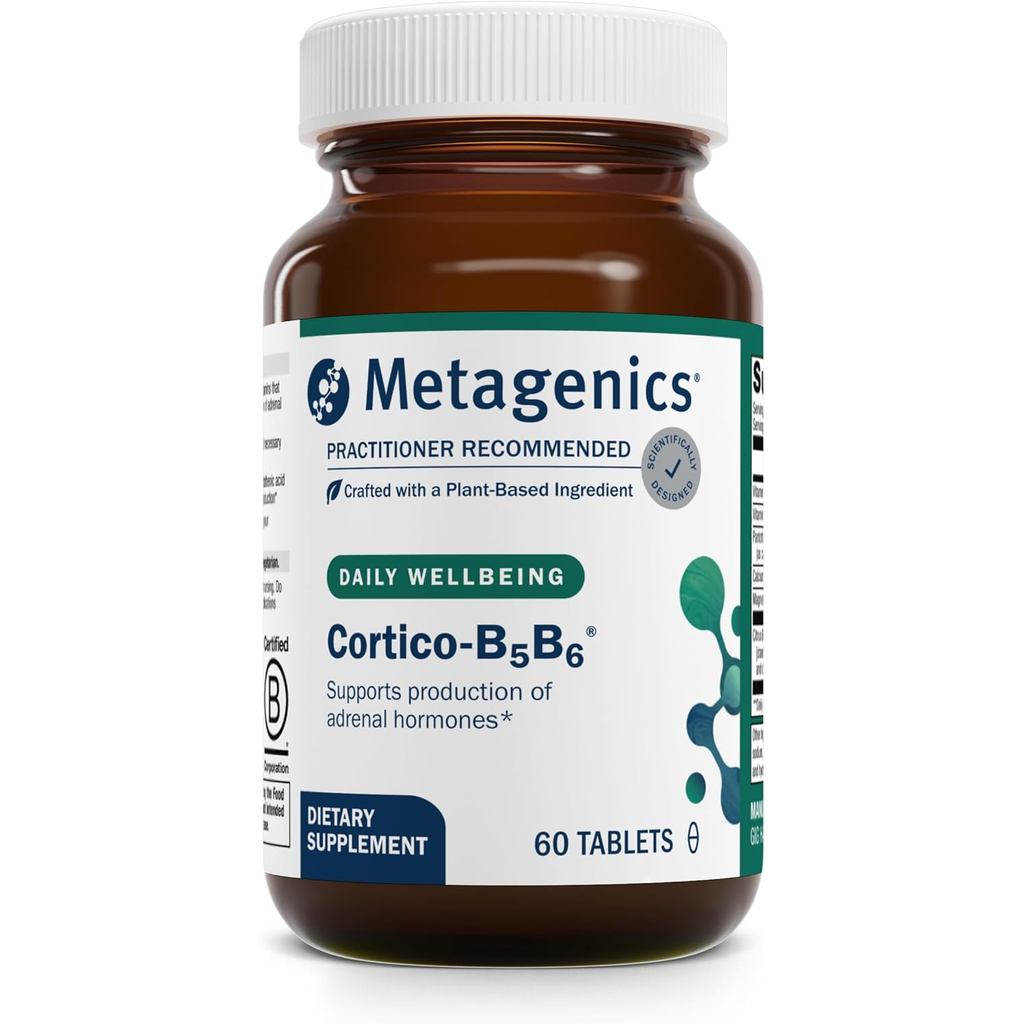 Metagenics Cortico-B5B6 - Adrenal Hormone & Energy Support with Vitamin B5, B6, Vitamin C, Magnesium