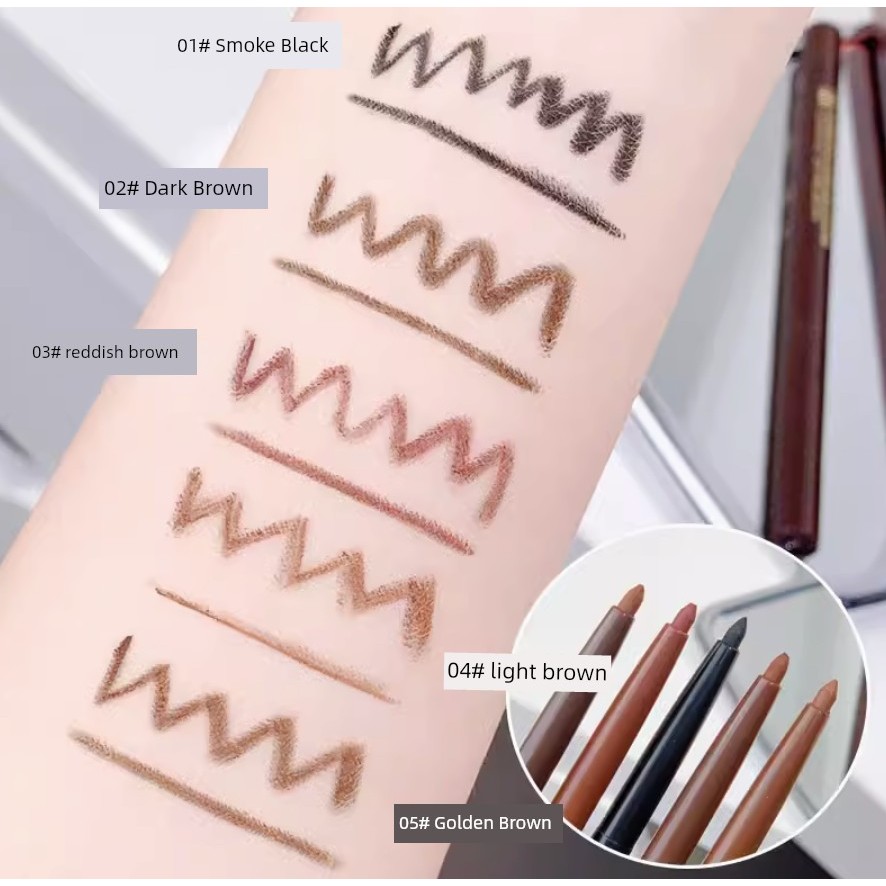 อายไลเนอร์ eyeliner Xiixi Non-Smudge Oblique Head Lying Silkworm Brown Eyeliner Gel Pen