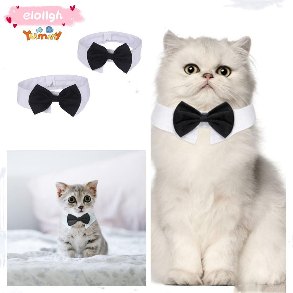ELOGH Cat Tuxedo Collar Weddings Cat ลูกแมววันเกิดสัตว์เลี้ยง Tuxedo อย่างเป็นทางการ