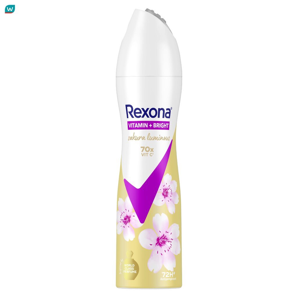 Rexona เรโซนา สเปรย์ วิตามิน + ไบรท์ ซากุระ ลูมินัส แอนติเพอสไปแรนท์ 135 มล.