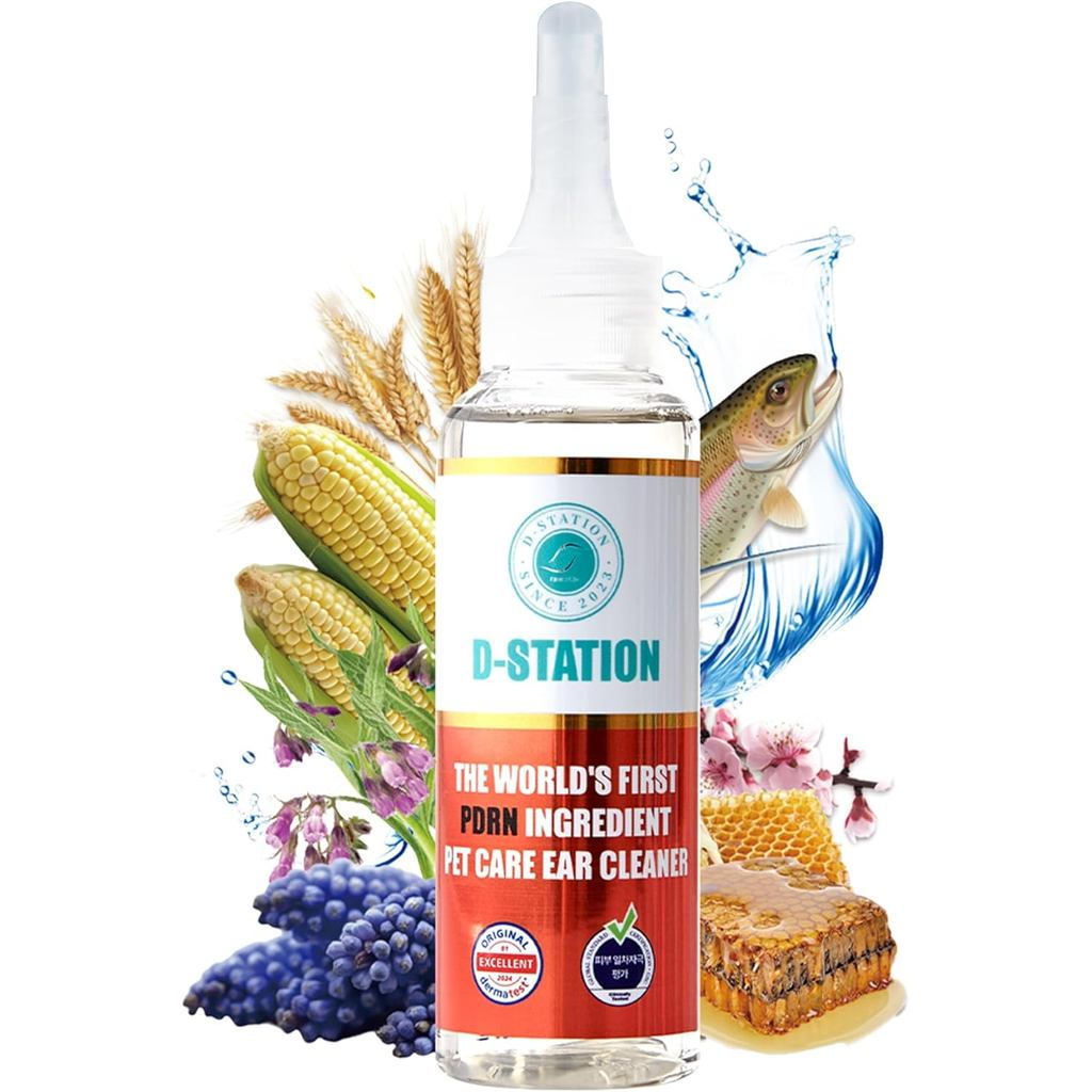 D-STATION PDRN Care Ear Cleaner – สูตร Otic สําหรับ s & s of All Age, เขาหูคัน, Calms Ear Irritation