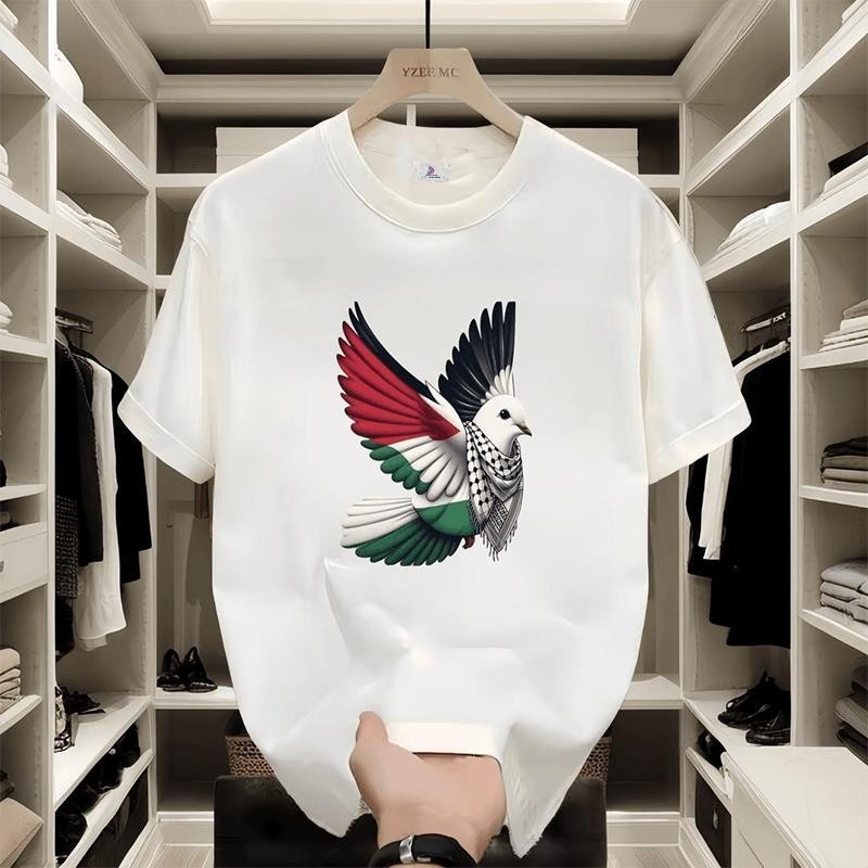 COD 2026READY STOCK เสื้อยืด Unisex Creative Pigeon Security Graphic ผ้าฝ้าย 100% Saiz S-5XL อินเทรน