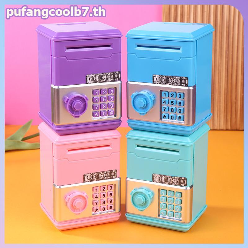 PUCOOL 1 ชิ้น ATM Mini กล่องเงินประหยัดเงินสดรหัสผ่านใหม่กระปุกออมสินเด็กของเล่นประหยัดการเงินของขวัญสําหรับเด็กสําหรับชายหญิง