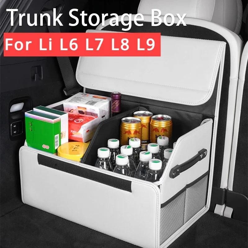 สําหรับ LiXiang L6 L7 L8 L9 2022 2023 2024 รถ Trunk กล่องเก็บด้านหลัง Tailbox Cargo Organizer Fit ชั