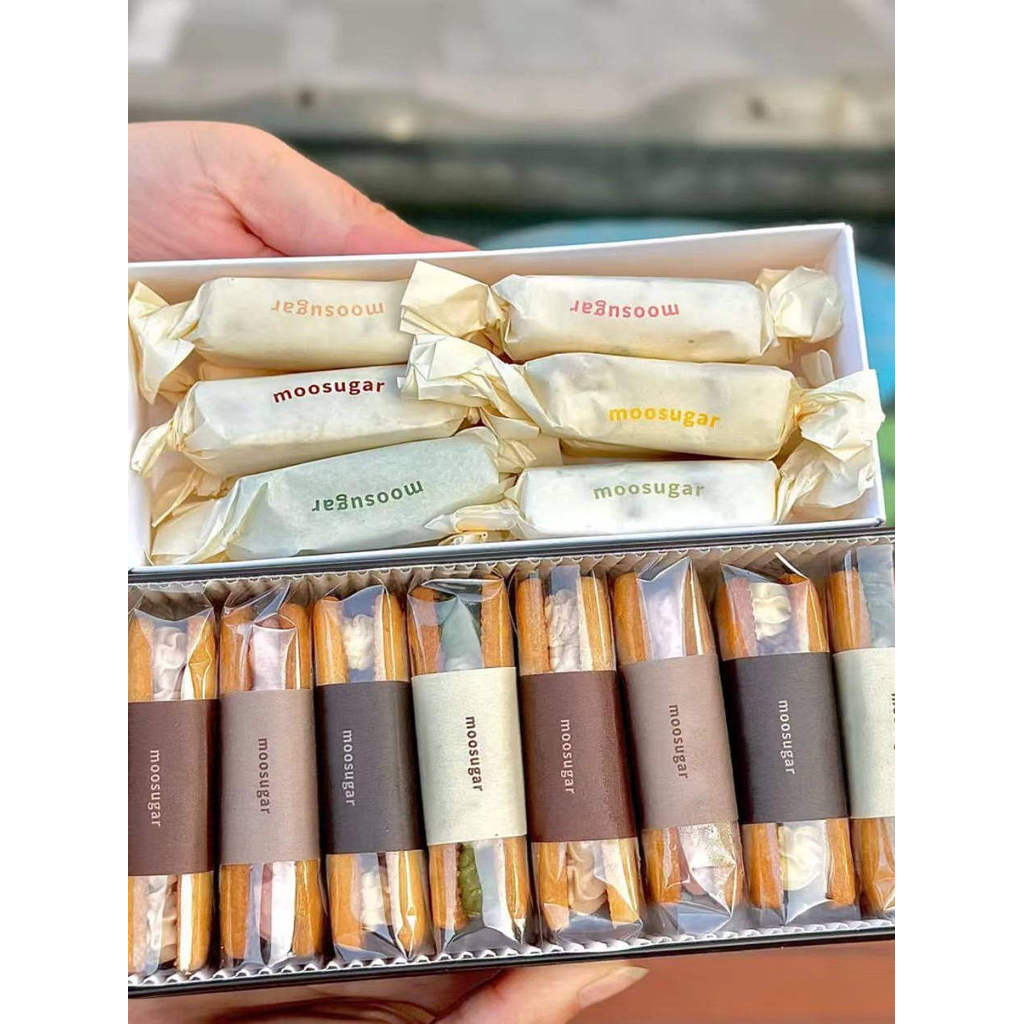 2026 สินค้าใหม่ mousugar Nougat ของที่ระลึก White Take-off Sandwich Biscuit Afternoon Tea Crispy Gif