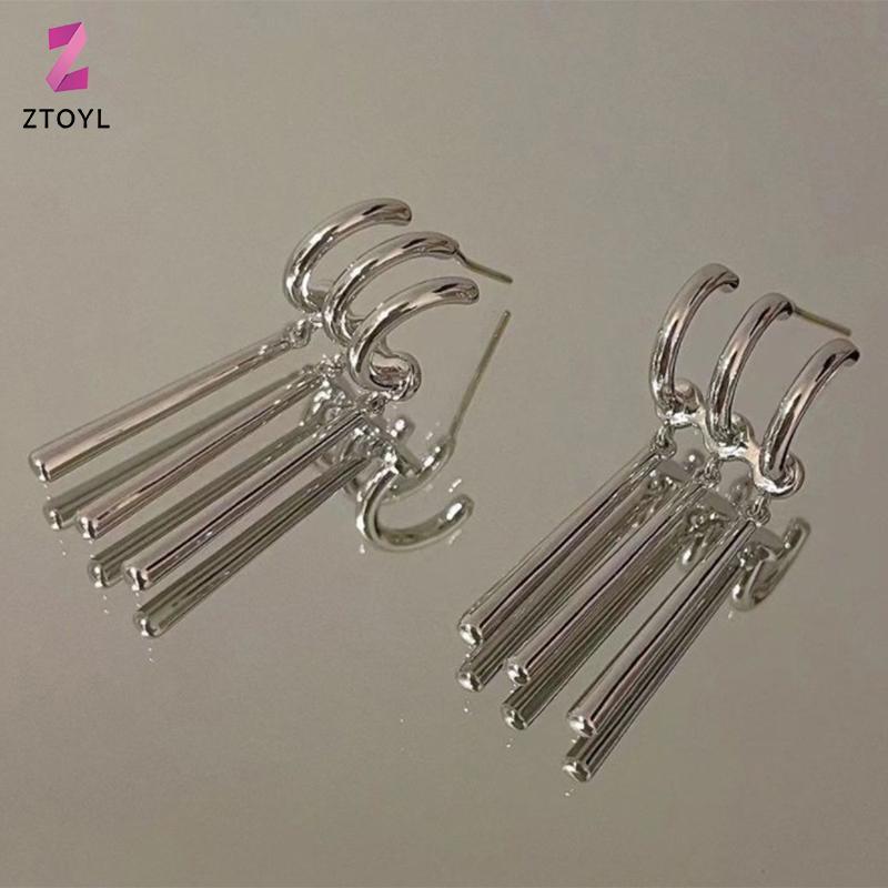 ต่างหูPAIR สไตล์ COSPLAY แบบ Zoro พร้อมการออกแบบทรงสามระนาบยาว วัสดุแฟชั่น