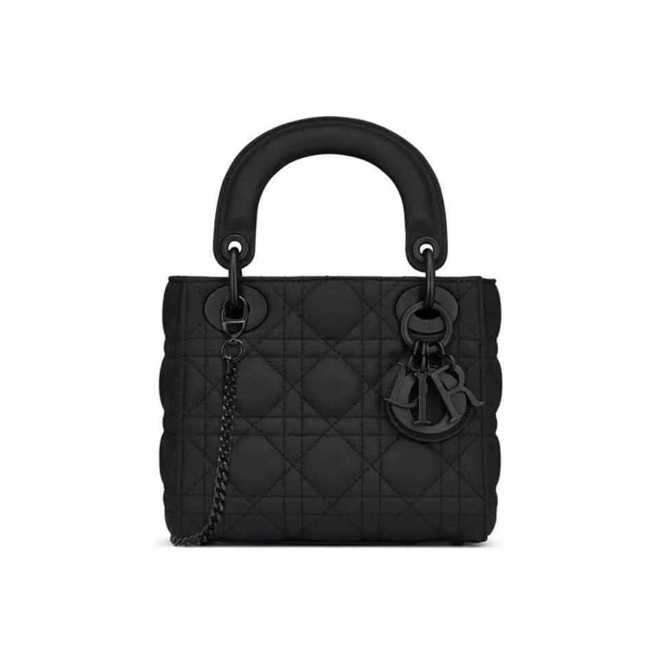 Dior Dior Dior 3-Grid Patent Leather Frosted Commuter Design Sense Daily High-End Sense
