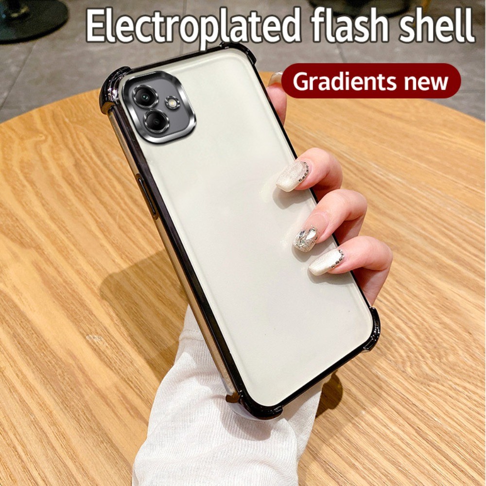 หรูหราชุบสําหรับ Samsung Galaxy A04E SM-A042F/DS F04 SM-E045F/DS M04 SM-M045F/DS กันกระแทกกล้องฝาครอ