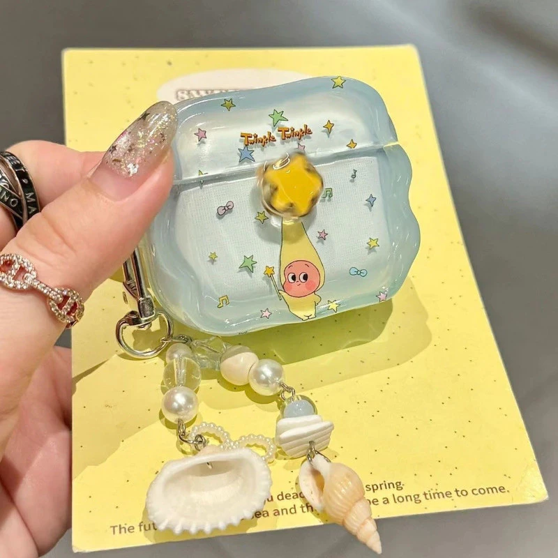 3D หมุน Twinkle Twinkle หูฟังกรณี AirPods Pro3 หูฟังไร้สายบลูทูธฝาครอบป้องกัน 1/2/3/4