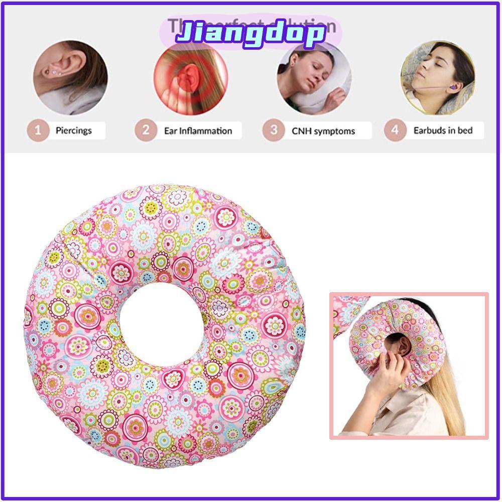 JIANG สําหรับ Sleepers ด้านข้างทําความสะอาดง่ายต่างหูหมอนแบบพกพาพร้อมรูหู