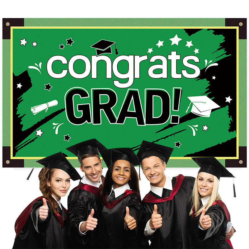 ป้ายฉาก ป้ายผ้า CONGRATS CONGRATULATION​ ป้ายBackdrop งานรับปริญญา(CON​ BD)
