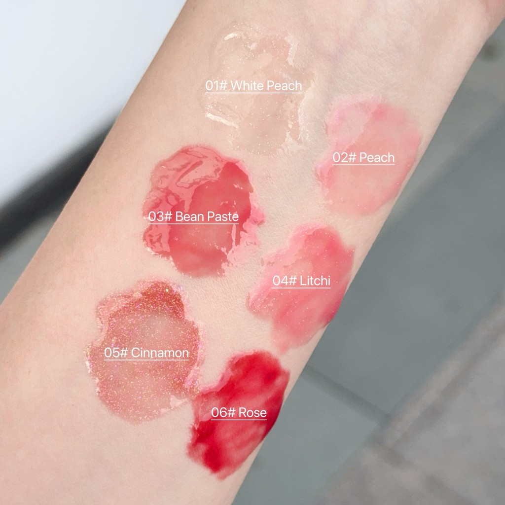 SHAQINUO ลิปกลอสเครื่องสําอางลิปกลอสลิปกลอสกระจกลิปสติกแต่งหน้า