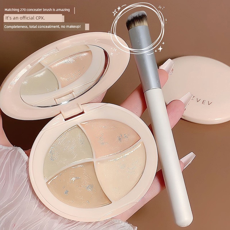 คอนซีลเลอร์ corrector ZVEV แต่งหน้าสี่สีคอนซีลเลอร์ปกช่องฉีกขาดปกจุดรอยสิวความหมองคล้ําคอนซีลเลอร์ จ