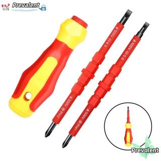 PREVALENT 3 ชิ้น/เซ็ต Slotted Cross ไขควงบิต,มือเครื่องมือส่วนฉนวน Magnetlc ไขควงอเนกประสงค์, ทนทาน PH1 PH2 3-In-1 Repaire Nutdrivers มือสกรูไดร์เวอร์
