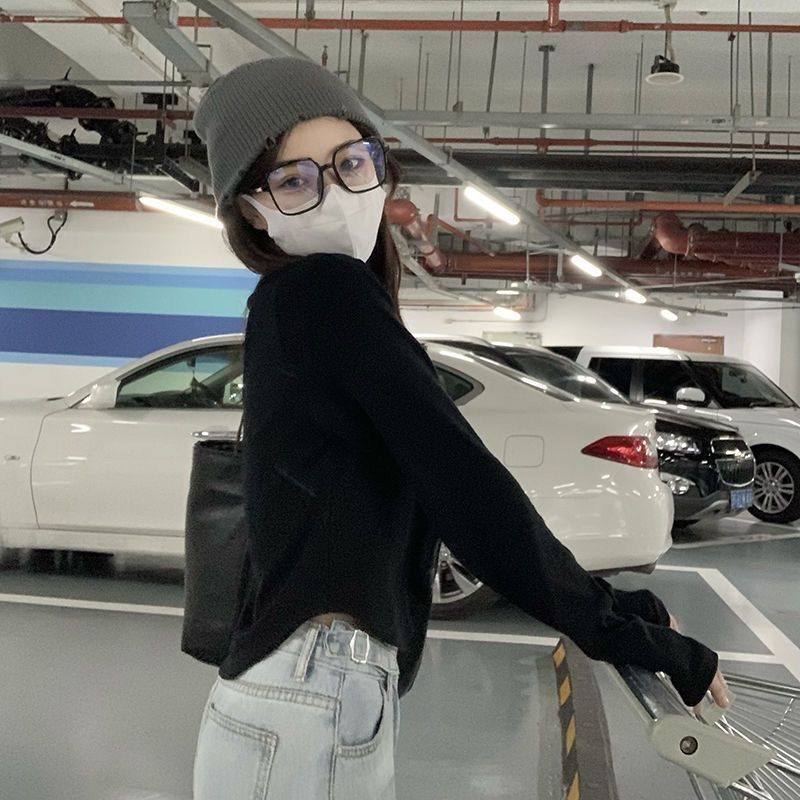 Dei cod กํามะหยี่อบอุ่น Bottoming รอบคอด้านบนจับคู่เสื้อใหม่สีทึบ 2023 Plus แฟชั่นหนาแฟชั่นฤดูใบไม้ร