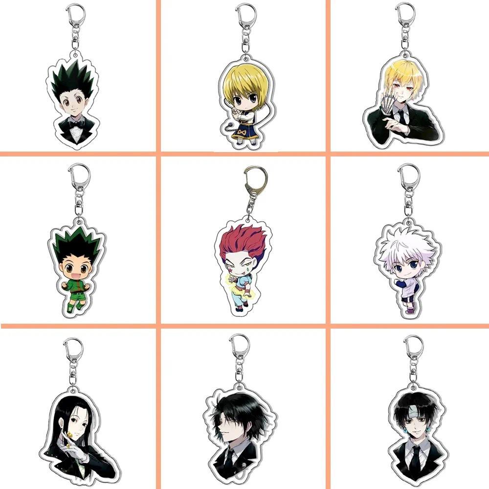 Hunter GON FREECSS อะนิเมะพวงกุญแจ Killua Zoldyck Kurapika พวงกุญแจ Hisoka กระเป๋าแท็ก