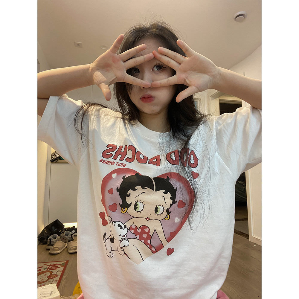 (จัดส่งตลอด 24 ชั่วโมง）Angle Officialไหมพรม สเวตเตอร์ Betty boop ❤️