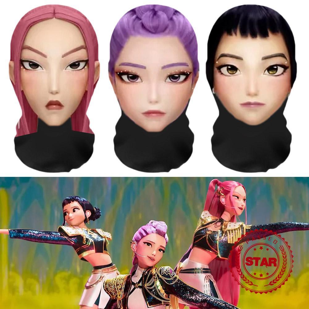 Kpop Demon Hunter 3D พิมพ์ตาข่ายยืดหยุ่น Full Face Mask สําหรับผู้ชายผู้หญิงคอสเพลย์ Headwear Hip Ho