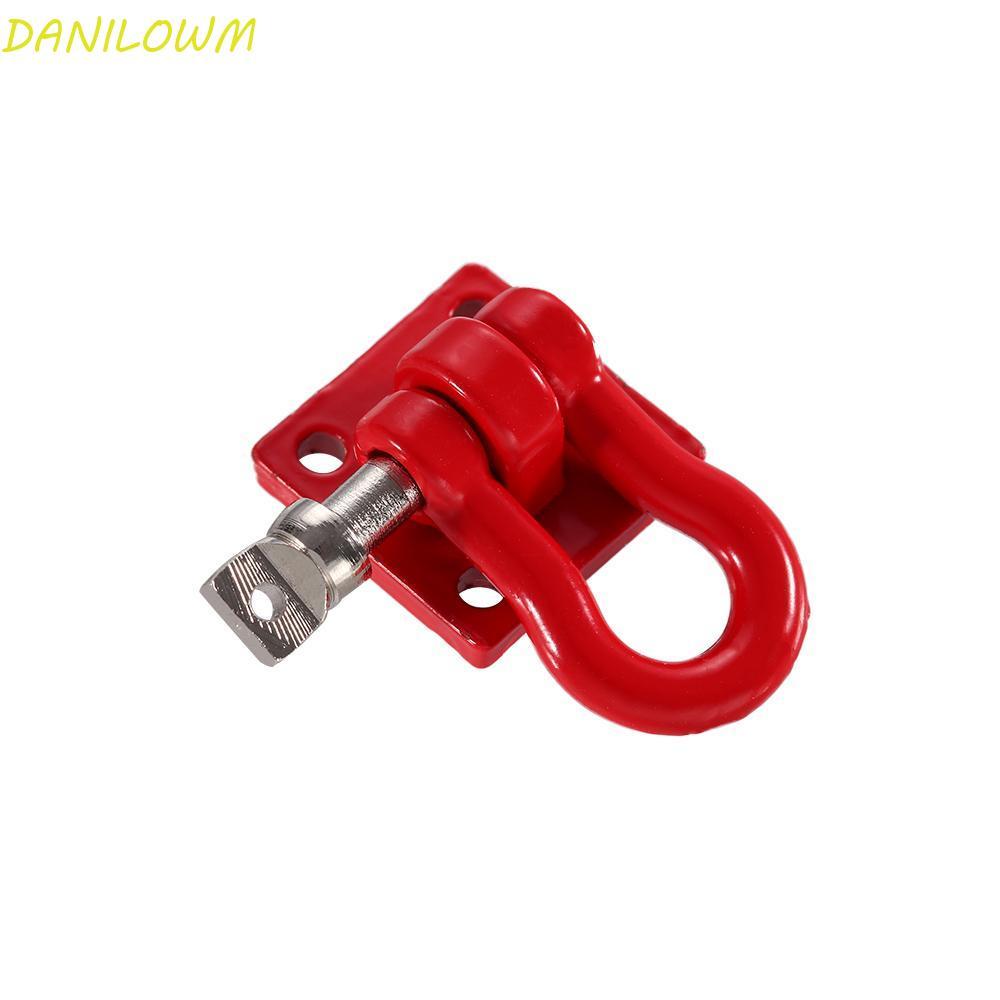 DANILOWM โลหะ Trailer Hook สีแดง 2 ชิ้น SCX10 Crawler RC สําหรับรถบรรทุก Scale SCX-10 Winch RC Crawl