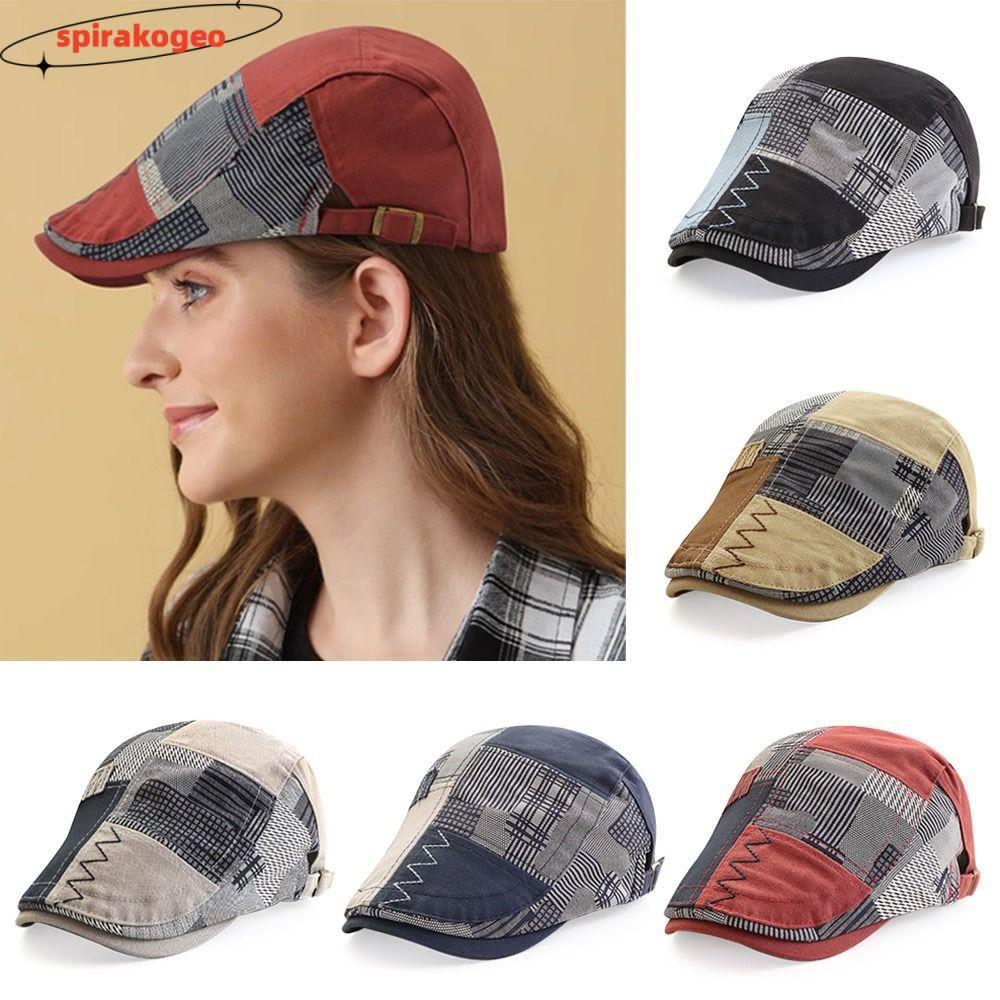 SPIRAKOGEO Beret Hat, England French Gentlemen Flat Cap, Fashion Outdoor Sports Vintage Gentlemen Co