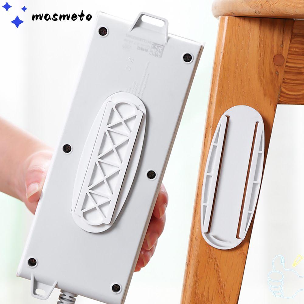 MASMATO ที่ยึดรางปลั๊กไฟ Wall Fixer Self-Adhesive Gadget Punch-free Storage Shelf ติดผนัง