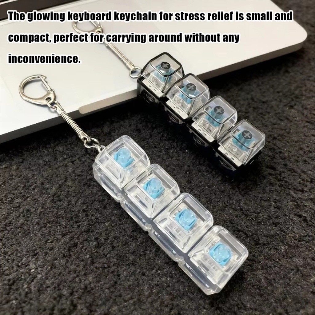 จัดส่งรวดเร็ว ของเล่นพวงกุญแจคีย์บอร์ดมีไฟ keycap keyboard ปุ่มกด คีย์บอร์ดนิ้วคลายเครียด ห้อยกระเป๋า ราคา ถูกที่สุด ดีลบีเคเค แกลเลอรีภาพที่ 5