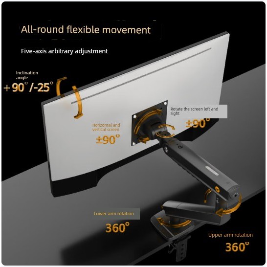 ขาจับจอคอม แขนจับจอ ขาตั้งจอแสดงผล A5-XS NB แขนหุ่นยนต์หมุนยกร้านอินเทอร์เน็ตจอคอมพิวเตอร์ OLED ขาตั