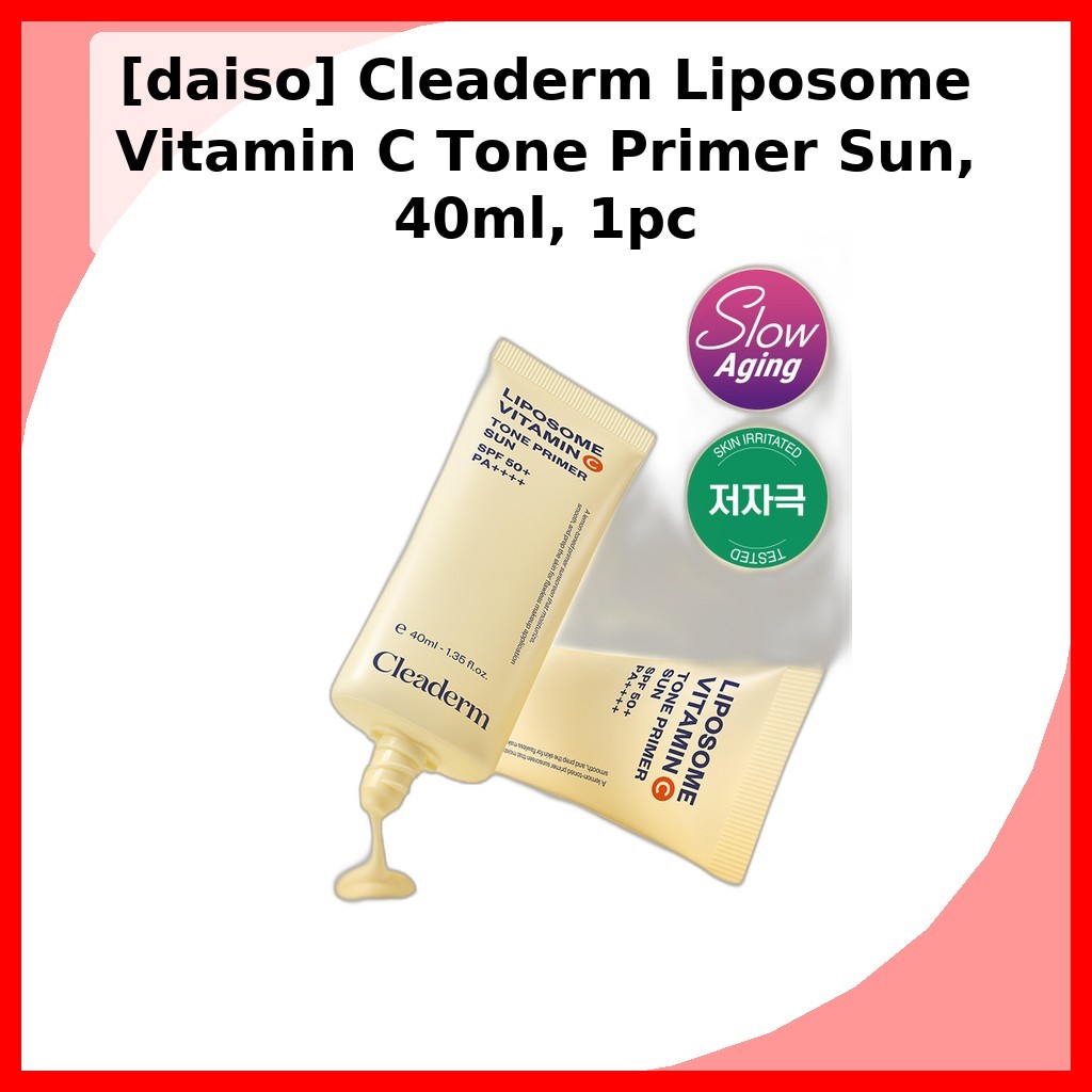 [daiso] Cleaderm Liposome Vitamin C Tone Primer Sun, 40ml, 1pc / Korean Tone Primer / Vitamin C Boos
