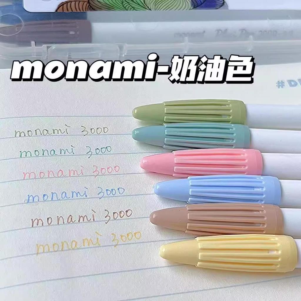 ปากกาเจลสี ปากกาสี ปากกา ปากกาสี ปากกาสีน้ํา Hook Line Handbook Monami3000 เจลนักเรียนชั้นประถมศึกษา