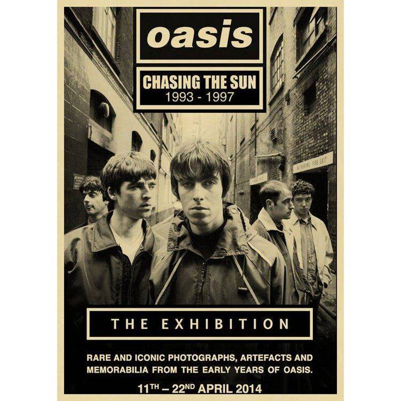 Vintage Oasis Band โปสเตอร์ Retro เพลงผ้าใบ Wall Art กันน้ําไม่มีกรอบ Home Bar Decor