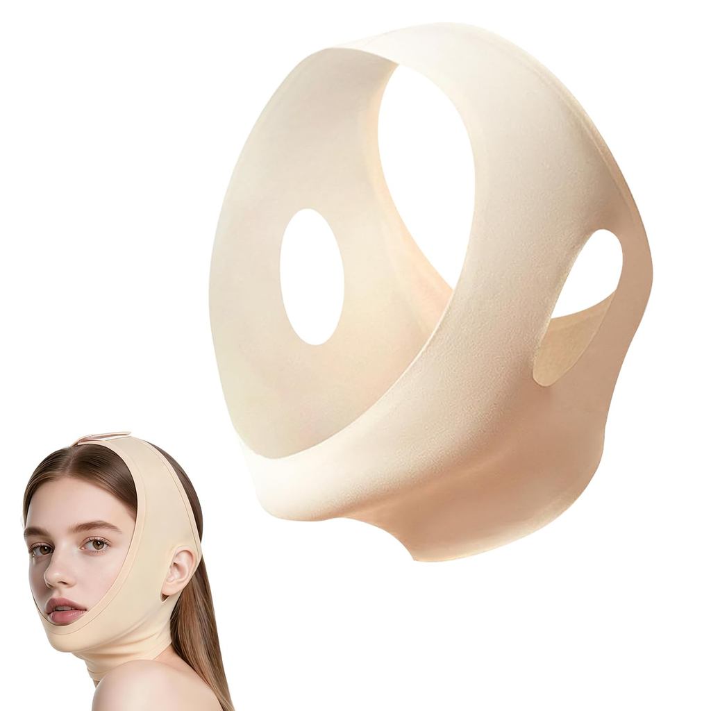 ห่อประติมากรรมใบหน้าคอลลาเจนเป็นมิตรกับผิวและระบายอากาศได้ดีมาส์กหน้าแบบใช้ซ้ําได้สําหรับสวมใส่ขณะนอ