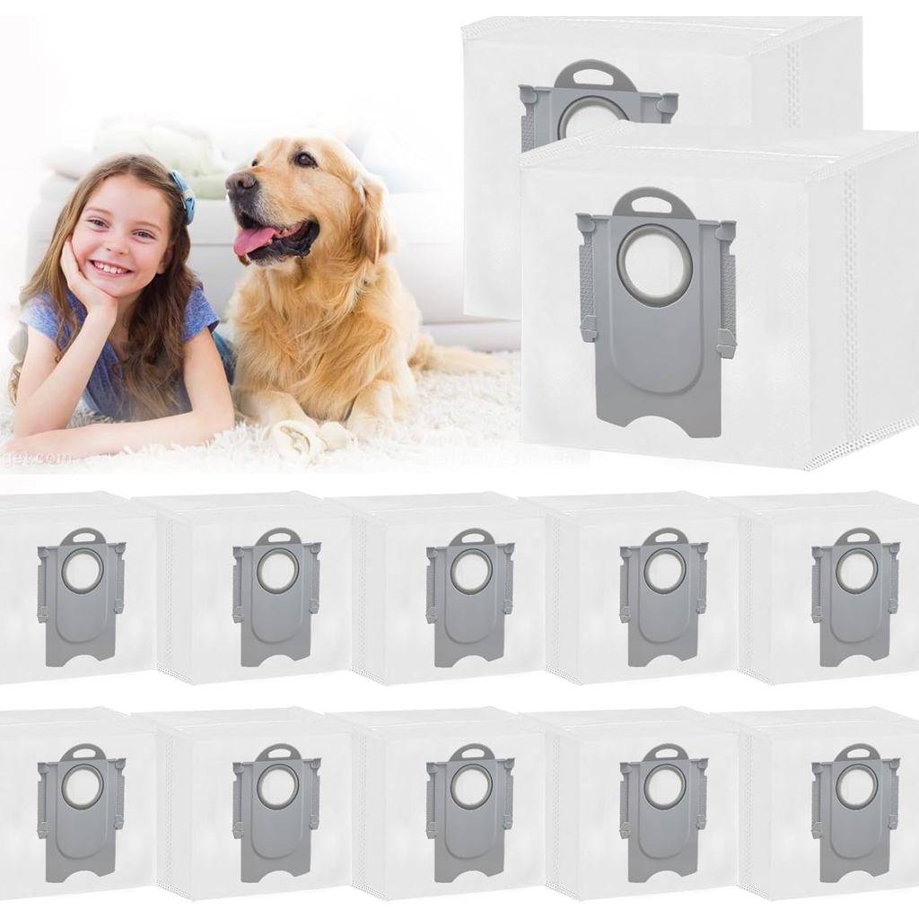 12 แพ็ค Q10 ถุงสูญญากาศสําหรับ Roborock Q10 S5 plus, Q8 Max+, Q7 Max+, Q7+, Q5 Max+, Q5+, Q5 Pro+, S