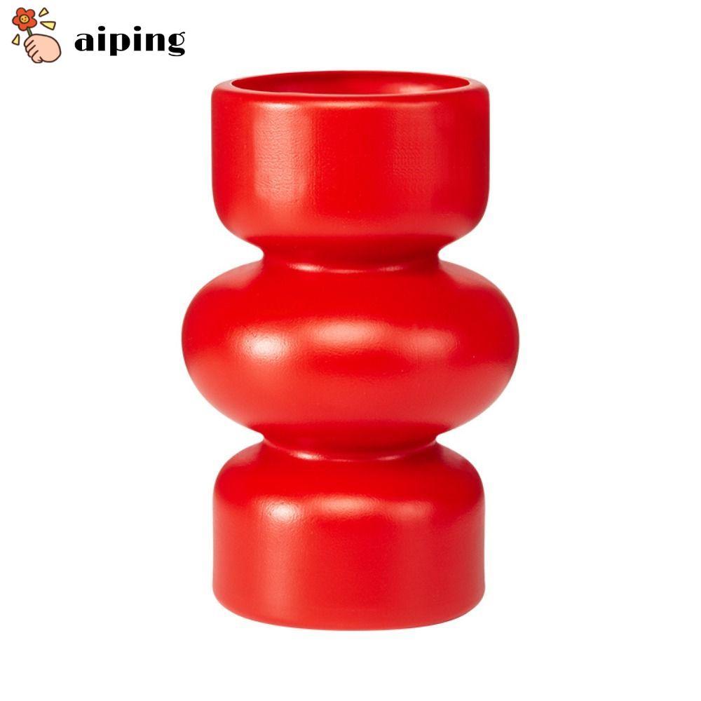 แจกันพลาสติกตกแต่งสก์ท็อป สีขาว/แดง สไตล์นอร์ดิก สําหรับตกแต่งบ้าน ร้านดอกไม้ อุปกรณ์ทําสวน