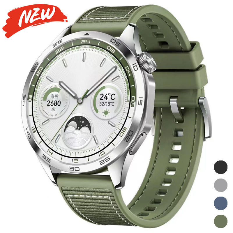 22 มม.ไนลอนทอซิลิโคนสําหรับ Huawei Watch GT6/GT5/GT4 46 มม.GT6 Pro/5 Pro 46 มม.สายนาฬิกา – โปรปัง