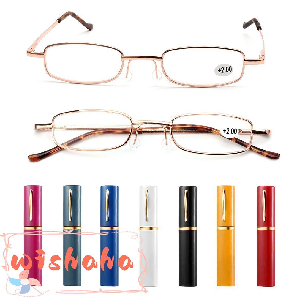 WISHAHA แว่นตาอ่านหนังสือ Vision Care แบบโลหะขนาดกะทัดรัด รองรับการดูแลสายตามุมกว้าง