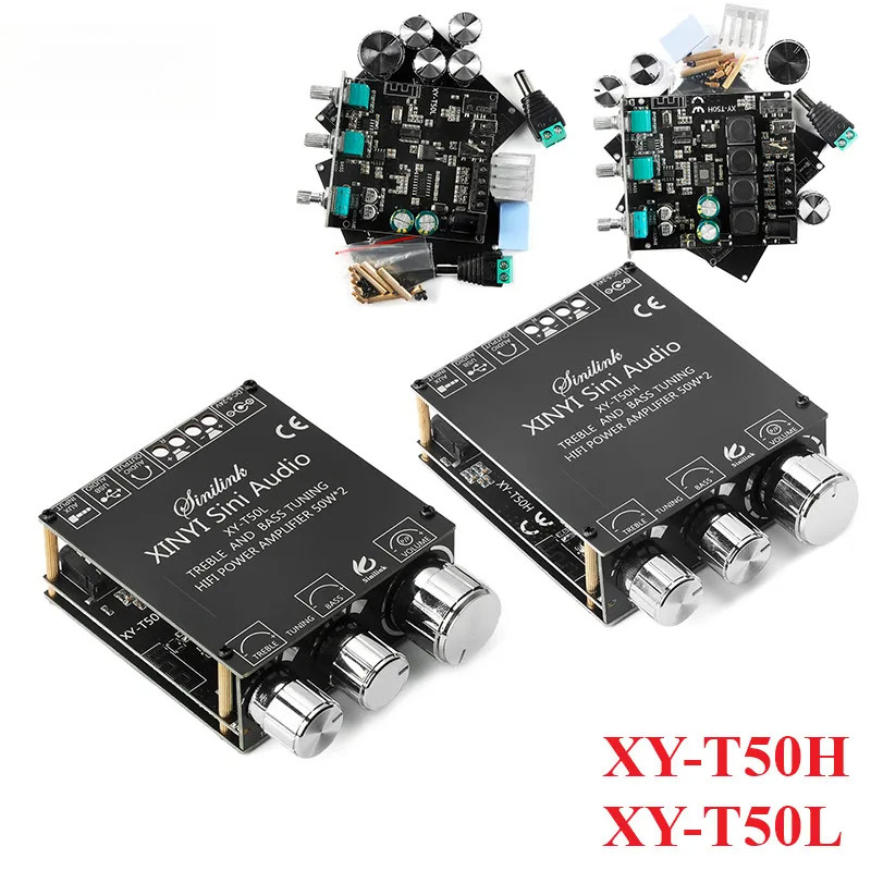XY-T50H XY-T50L TPA3116D2 2x50W บลูทูธ 5.0 ซับวูฟเฟอร์HIFIลําโพงดิจิตอลเครื่องขยายเสียงสเตอริโอ AMP