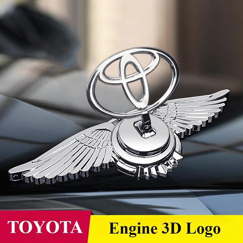 รถโลหะ Chromed Emblem ด้านหน้า Hood Badge สําหรับ TOTOTA Corolla Camry Asia Dragon Highlander โลโก้แ