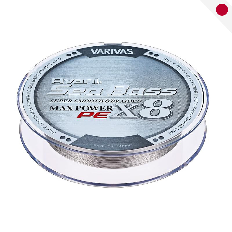 VARIVAS Avani Seabass PE Max Power X8 Line - 8 Strands, Multiple Diameters, Stealth Gray and Status 
