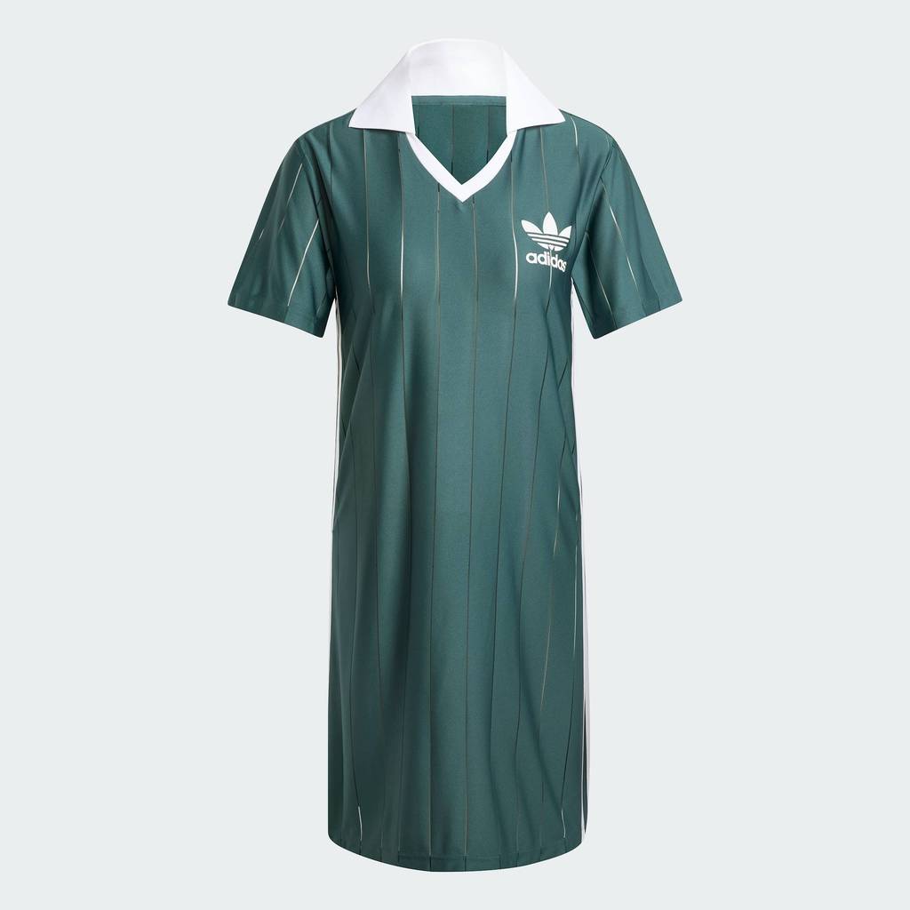 adidas ไลฟ์สไตล์ ชุดกระโปรงลายทาง Adicolor 3-Stripes ผู้หญิง สีเขียว IX5507