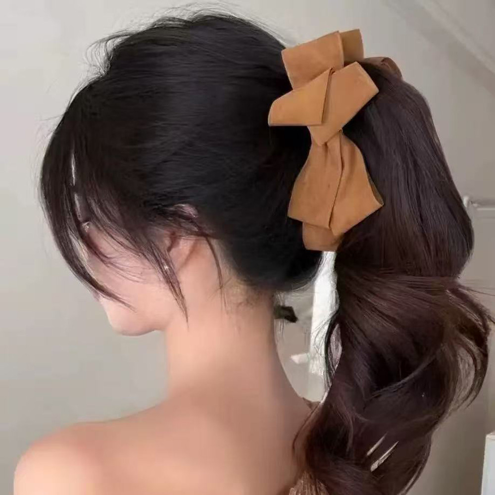 คลิปหนีบผมกล้วยสไตล์เกาหลี รุ่นใหม่ปี 2026 ดีไซน์หรูหรา หนีบผมหางม้าสูง เหมาะผมหนา วางหลังศีรษะ