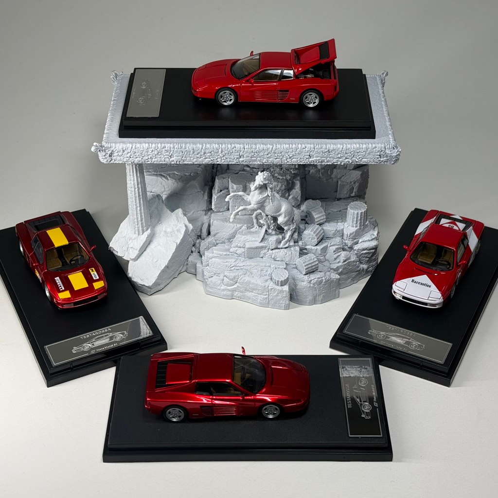 [Ready Stock Hot Sale] Ready Stock New Arrival HM Ferrari Testarossa Testarossa Supercar 64 Scale