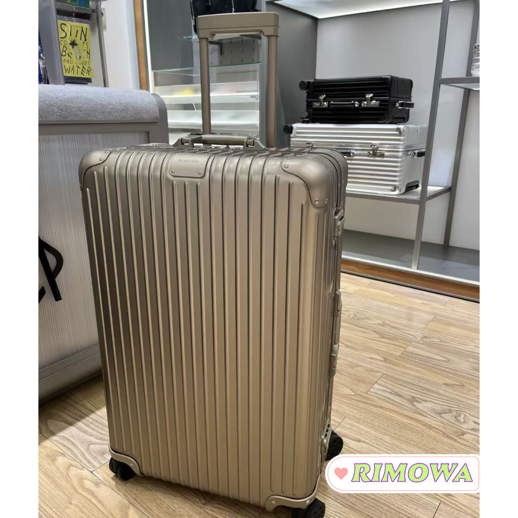 กระเป๋าเดินทาง RIMOWA Original สีทองไทเทเนียม ขนาด 30 นิ้ว ของแท้ใหม่เอี่ยม กระเป๋าเดินทางสำหรับการเ